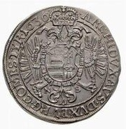 Thaler - Ferdinand II, Hungary, 1636 reverse image