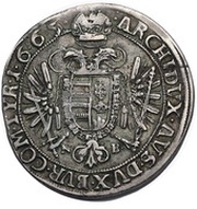 1 Thaler - Leopold I, Hungary, 1660-1667 reverse image