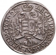 1 Thaler - Leopold I, Hungary, 1662 reverse image