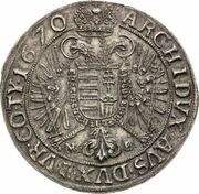 1 Thaler - Leopold I, Hungary, 1670-1679 reverse image