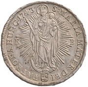 1 Thaler - Maria Theresa, Hungary, 1743-1744 reverse image