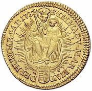 1 Ducat - Charles III, Hungary, 1732 reverse image