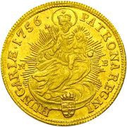 1 Ducat - Maria Theresa, Hungary, 1756-1757 reverse image