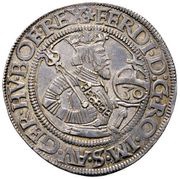 30 Kreuzers ½ Guldenthaler - Ferdinand I Klagenfurt obverse image