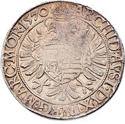½ Guldenthaler - Maximilian II Vienna, Austria, 1570 reverse image