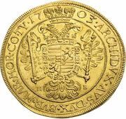 4 Ducats - Leopold I, Hungary, 1703 reverse image