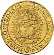 5 Florins - Matthias II, Hungary, 1614 reverse image