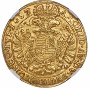 5 Ducats - Ferdinand II, Hungary, 1634-1637 reverse image