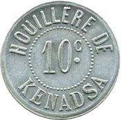 10 Centimes Sociétés des Houillères du Sud Oranais obverse image