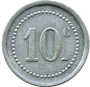 10 Centimes Sociétés des Houillères du Sud Oranais reverse image
