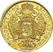 10 Ducats - Charles III, Hungary, 1740 reverse image