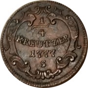 ¼ Kreuzer - Joseph II, as co-ruler reverse image