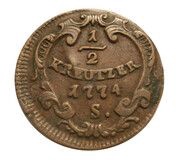 ½ Kreuzer - Joseph II, as co-ruler reverse image