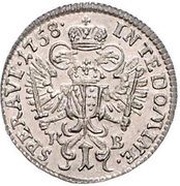 1 Kreuzer - Francis I of Lorraine, as co-ruler reverse image