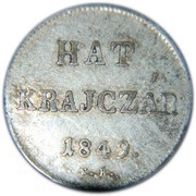 6 Kreuzers War of Independence Coinage reverse image