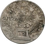 10 Kreuzers - Francis I of Lorraine, as co-ruler, Hungary, 1755-1765 reverse image
