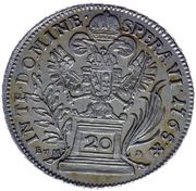 20 Kreuzers - Francis I of Lorraine Posthumous, Hungary, 1765 reverse image