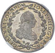 20 Kreuzers - Joseph II, as co-ruler Körmöcbánya/Kremnitz obverse image