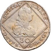 30 Kreuzers - Francis I of Lorraine, as co-ruler with X obverse image