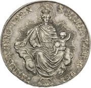 1 Thaler - Francis II Emperor's title, Hungary, 1792 reverse image