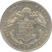 1 Forint - Francis Joseph I, Hungary, 1868-1869 reverse image