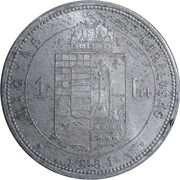 1 Forint - Francis Joseph I, Hungary, 1880-1881 reverse image
