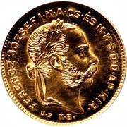 10 Francs / 4 Forint - Francis Joseph I obverse image