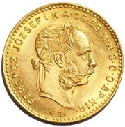 10 Francs / 4 Forint - Francis Joseph I obverse image