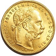 20 Francs / 8 Forint - Francis Joseph I obverse image