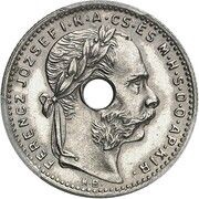 20 Francs / 8 Forint - Francis Joseph I Pattern obverse image