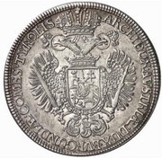 ½ Thaler - Charles VI Hall, Austria, 1714-1724 reverse image