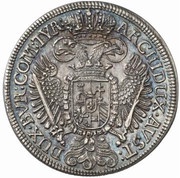 ½ Thaler - Charles VI Hall, Austria, 1714-1724 reverse image
