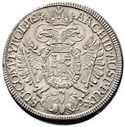 ½ Thaler - Charles VI Hall, Austria, 1724 reverse image
