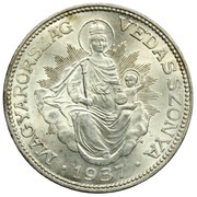 2 Pengő - Miklós Horthy, Hungary, 1929-1939 reverse image