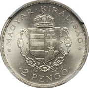 2 Pengő - Miklós Horthy Death of Rákóczi obverse image