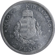 2 Pengő - Miklós Horthy Death of Liszt obverse image
