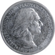 2 Pengő - Miklós Horthy Death of Liszt reverse image