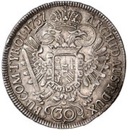 30 Kreuzers - Charles VI Vienna, Austria, 1737 reverse image