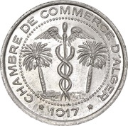 5 Centimes Alger Chamber of Commerce; Essai obverse image