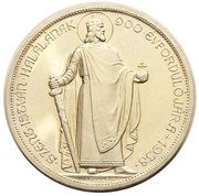 5 Pengő Death of St. Stephan - Trial Proof Restrike, Hungary, 1965 reverse image