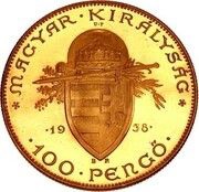100 Pengő - Miklós Horthy Death of St. Stephan - Pattern obverse image