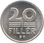 20 Fillér, Hungary, 1967-1989 reverse image