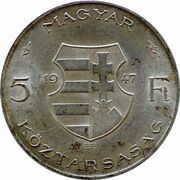 5 Forint Lajos Kossuth obverse image