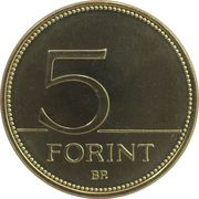 5 Forint, Hungary, 1992-2011 reverse image