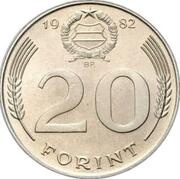 20 Forint Trial Strike, Hungary, 1982 reverse image