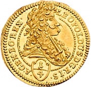 ¼ Ducat - Leopold I Vienna obverse image