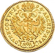¼ Ducat - Leopold I Vienna, Austria, 1694 reverse image