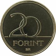 20 Forint, Hungary, 2012-2024 reverse image