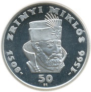 50 Forint Zrínyi Miklós, Hungary, 1966 reverse image