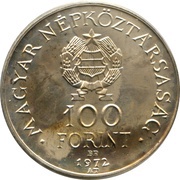 100 Forint Buda and Pest Unification Centennial obverse image